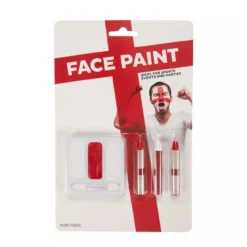 England Supporters Face Paint Red & White Non Toxic Palette Fancy Dress Accessory