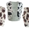 Adults Wild West Western Cowboy Cowgirl Cow Print Waistcoat Fancy Dress [3 Styles]