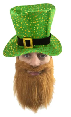St Patricks Ireland Paddys Day Irish Leprachaun Hat & Beard Fancy Dress Costume Accessories -Halloween Cosplay 06146b6f f3d0 463f ac57 e91a6cebad29 81078.1641986426