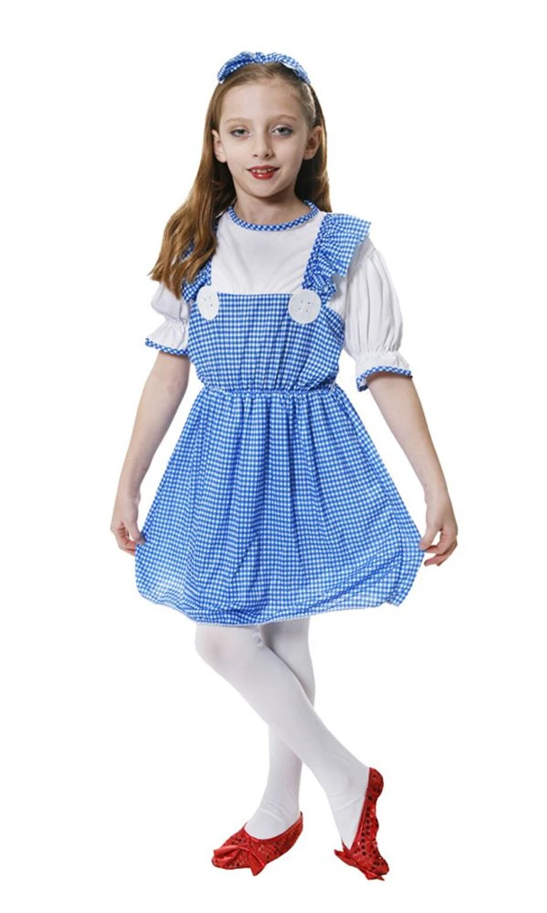 Childrens Country Girl Wizard Of Oz Kids Fancy Dress Childs Dress Costume 1 Childrens Country Girl Wizard Of Oz Kids Fancy Dress Childs Dress Costume