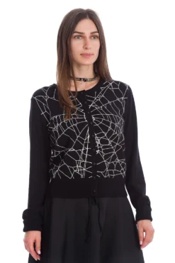 Black Widow Spiderweb Cardigan -Halloween Cosplay 1596027234CA21085BLK 02