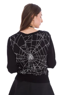 Black Widow Spiderweb Cardigan