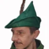 Robin Hood Peter Pan Green Hat With Feather Medieval Outlaw Archer World Book Day Legend Fancy Dress Accessory [One Size]