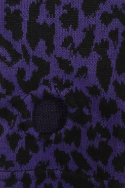 Purple Leopard Long Sleeve Tie Top (Plus Size) -Halloween Cosplay 1611941486JRS7058 4