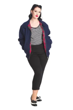 Dark Blue Harrington Jacket UNISEX -Halloween Cosplay 1641210294JBN615NVY4324