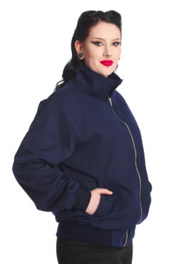 Dark Blue Harrington Jacket UNISEX -Halloween Cosplay 1641210294JBN615NVY4328