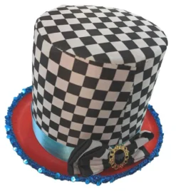 Adults Mad Hatter Checkered Top Hat Wonderland Fancy Dress Costume Accessory [One Size] -Halloween Cosplay 188ed32d 6b89 44b7 ab03 e0d3f150e326 12101.1680173559