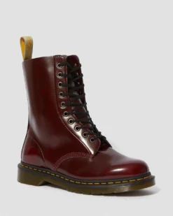 Dr. Martens 1490 Vegan Cherry Red Oxford Boots