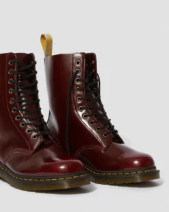 Dr. Martens 1490 Vegan Cherry Red Oxford Boots -Halloween Cosplay 23983600.82