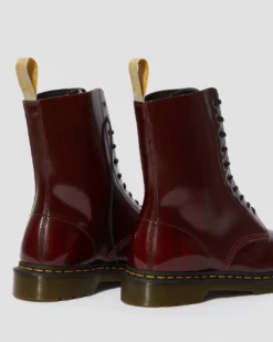 Dr. Martens 1490 Vegan Cherry Red Oxford Boots -Halloween Cosplay 23983600.83