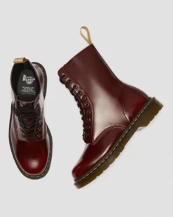 Dr. Martens 1490 Vegan Cherry Red Oxford Boots -Halloween Cosplay 23983600.87