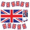 King Charles III Coronation 5ftx3ft Union Jack Flag 4 Metre (11 Flags) Bunting GB Sunglasses United Kingdom Themed Face Paint Coronation Garden Party Pack