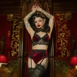 Mercy Lace Garter Belt Blood Red -Halloween Cosplay 272474826 1479581102443721 5970008698981706496 n