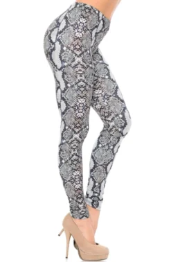 Brushed Light Gray Python Snakeskin Leggings -Halloween Cosplay 3 9043f5c2 ca7c 4e7e 850a 726d3e8f271d