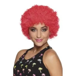 Boland Red Afro Wig Clown 70's Disco Fancy Dress Accessory