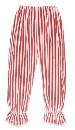 Adults Red & White Clown Pants Victorian Style Bloomers Fancy Dress Costume Accessory [2 Sizes]
