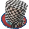 Adults Mad Hatter Checkered Top Hat Wonderland Fancy Dress Costume Accessory [One Size]