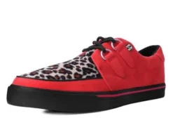 Red Faux Suede Leopard VLK Sneaker Creeper Sneaker (Only M6/W8 Left!)