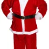 Adults XXL Santa Suit Fancy Dress Costume Father Christmas St Nicholas 5 Piece Set