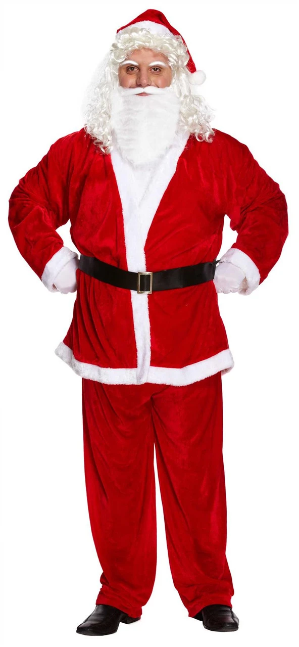 Adults XXL Santa Suit Fancy Dress Costume Father Christmas St Nicholas 5 Piece Set 1 Adults XXL Santa Suit Fancy Dress Costume Father Christmas St Nicholas 5 Piece Set
