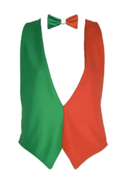 Adults Ireland Irish National Flag Backless Waistcoat & Bowtie St Patricks Day Fancy Dress [2 Sizes] -Halloween Cosplay 65dea896 00f2 4bfa 9166 703f6ffa96de 99244.1676551236