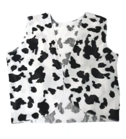 Adult Black & White Cow Print Cowboy Cowgirl Waistcoat Woody Fancy Dress
