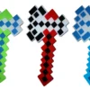 Flashing 8-Bit LED Pixel Block Survival Craft Kids Light-Up SFX Hatchet Axe Prop