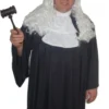 Deluxe Judge Crown Court Robe Fancy Dress Costume Robes & Cravat And Gavel Set
