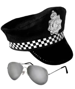 Police Captain Sargeant Sailor Captain Airline Pilot Peaked Hat & Glasses Fancy Dress Kit -Halloween Cosplay 71638a61 332d 4449 bff5 d40607ddee17 82003.1628692957