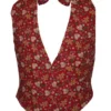 Adults Christmas Gingerbread Festive Backless Waistcoat & Bow Tie Set Fancy Dress