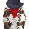 Adults Cowboy Waistcoat Hat & Neckerchief Western Wild West Fancy Dress Costume [3 Sizes]