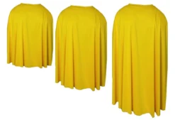 Adults Yellow Custom Made Super Hero Cape Fancy Dress Accessory