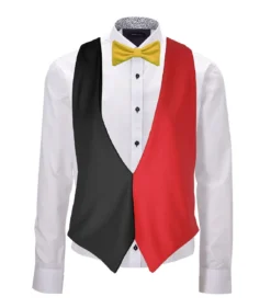 Adults Belgium Belgian National Flag Backless Waistcoat & Bowtie Fancy Dress [2 Sizes]