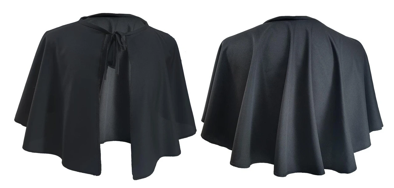 Adults Black Mantle Cape Top Hat & Gloves Gentleman Fancy Dress Set 4 Adults Black Mantle Cape Top Hat & Gloves Gentleman Fancy Dress Set - Image 4