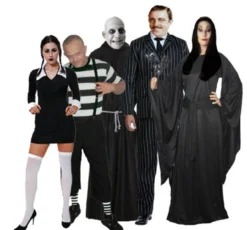 The Addams Family Group Fancy Dress Gothic Halloween Party Costumes