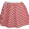 Ladies Red & White Full Circle 15" Candy Cane X-Mas Skater Skirt