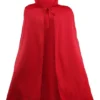 60" Red Devil Halloween Long Polyester Cape With Stand Up Collar Fancy Dress [One Size]