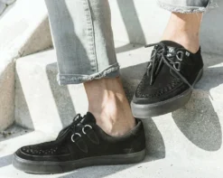 Black Suede D-Ring VLK Creeper Sneaker -Halloween Cosplay A9178 LF 01 1024x1024 ec6f5234 c0a2 40af 8a68 4340dbf79699
