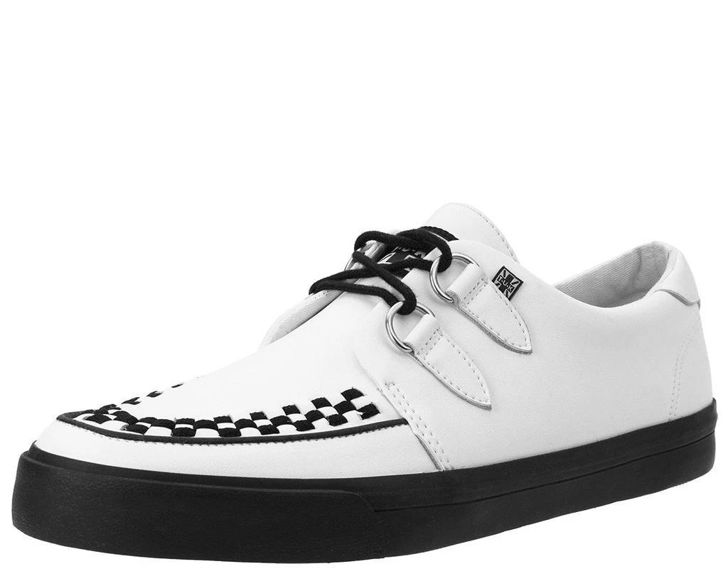 White Leather D-Ring VLK Creeper Sneaker 2 White Leather D-Ring VLK Creeper Sneaker - Image 2