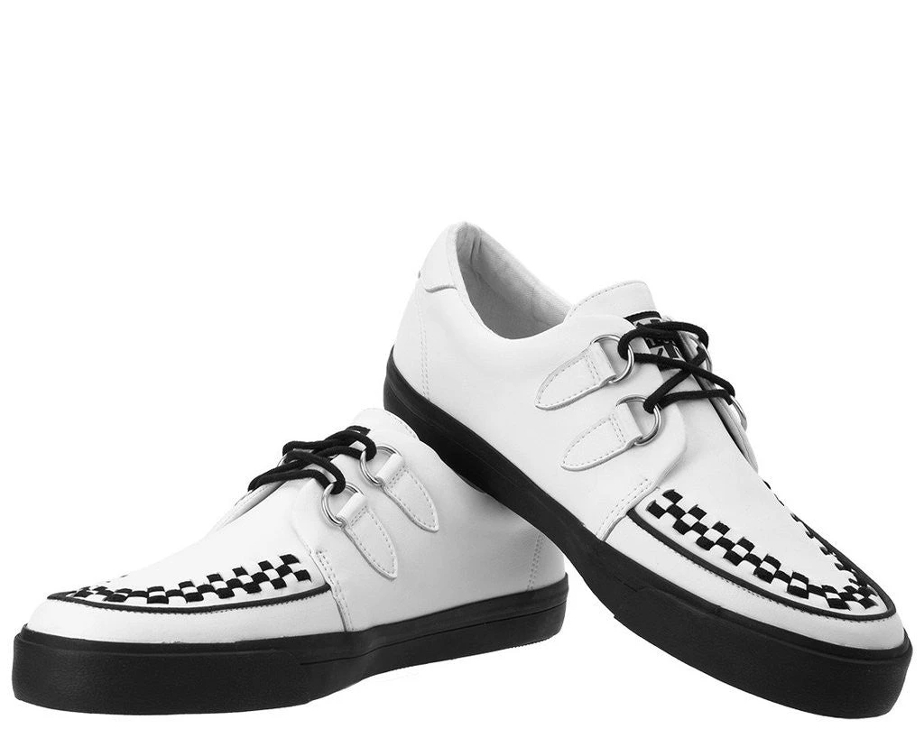 White Leather D-Ring VLK Creeper Sneaker 3 White Leather D-Ring VLK Creeper Sneaker - Image 3