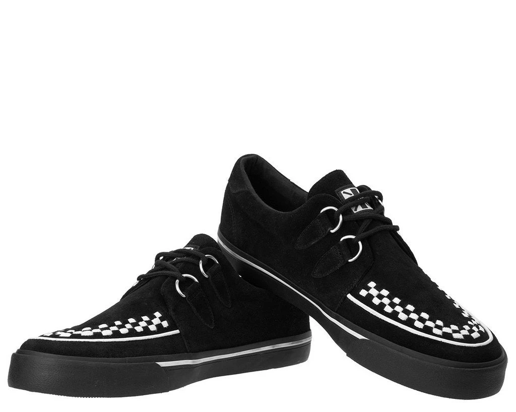 Black Suede White Interlace VLK Creeper Sneaker 3 Black Suede White Interlace VLK Creeper Sneaker - Image 3