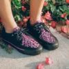 Black & Pink Leopard D-Ring VLK Sneaker