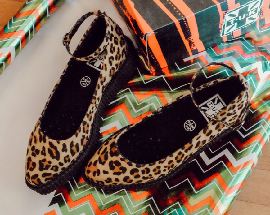 Leopard Pointed Ballet Ankle Strap Creeper 3 Leopard Pointed Ballet Ankle Strap Creeper - Image 3