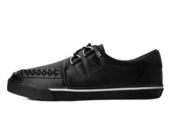 Black Leather D-Ring VLK Creeper Sneaker -Halloween Cosplay A9873 LEFT PROFILE 500x 1669eab4 3b1b 4d22 889a 079749a3330c