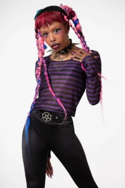 Purple Astraios Mesh Top -Halloween Cosplay AVRIL MESH TOP PURPLE W B x1600 d5eeb2bf 1aec 46be a01e 8f55e45d184d