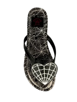 Betty Webbed Heart Sandal -Halloween Cosplay BettySpiderWebHeartBlackTop