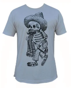 Borracho Shirt -Halloween Cosplay Borracho Tee Silver