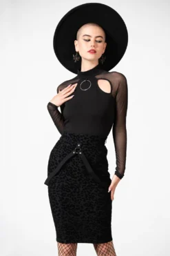 Catty Queen Leopard Midi Skirt