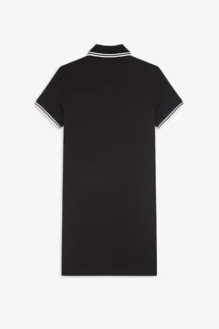 Fred Perry Twin Tipped Polo Dress Black / White -Halloween Cosplay D3600 350 3
