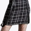 Daze Of Our Lives Mini Skirt Ash Gray Plaid